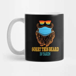 Sorry This Beard Is Taken, Bearded Man In Mask Valentines Day Gifts for Him Retro Mug